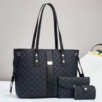 Casual Women Handbags for 2024 New Female Luxury Designer Shoulder Bags Large Capacity 3 Piece Set Ladies Crossbody Bag
