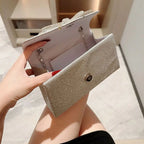 Fashion Rhinestone Bowknot Evening Bag Glitter Gold Silver Bow Chain Bag Clutch Bag for Women Female