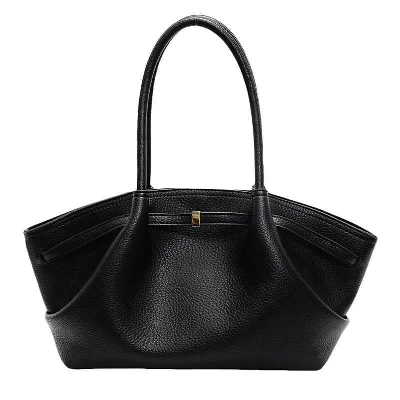 MOODS Lychee Pattern Underarm Shoulder Bags For Women Soft PU Leather Large Capacity Mini Tote Bag 2025 Luxury Designer Handbags