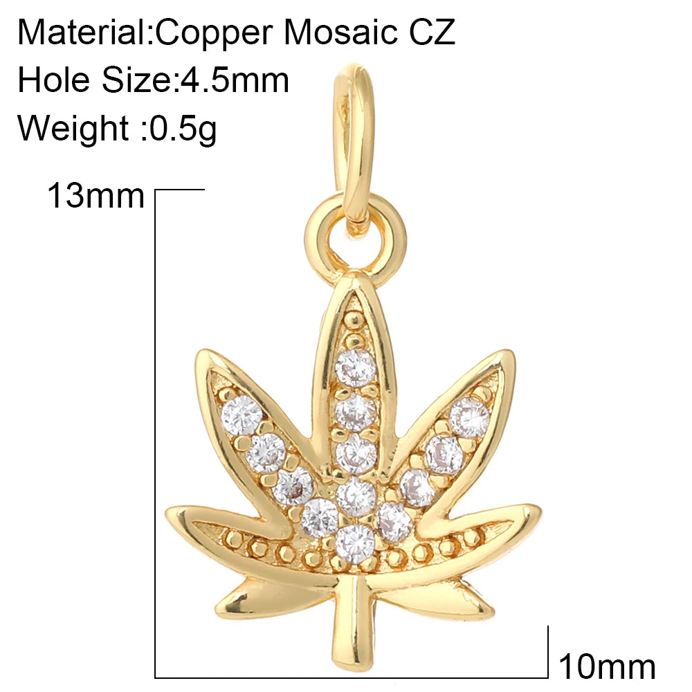 Cute Flower Butterfly Charms for Jewelry Making Supplies Animals Plants Gold Color Diy Earrings Necklace Bracelet High Quality