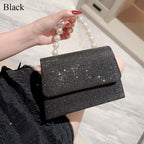 Fashion Rhinestone Bowknot Evening Bag Glitter Gold Silver Bow Chain Bag Clutch Bag for Women Female