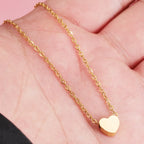 New Minimalist Clavicle Necklaces for Women Tiny Heart LOVE Necklaces Dainty Fashion Jewelry Beach Summer Collares Bijoux