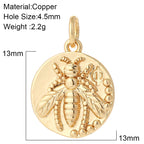 Cute Flower Butterfly Charms for Jewelry Making Supplies Animals Plants Gold Color Diy Earrings Necklace Bracelet High Quality