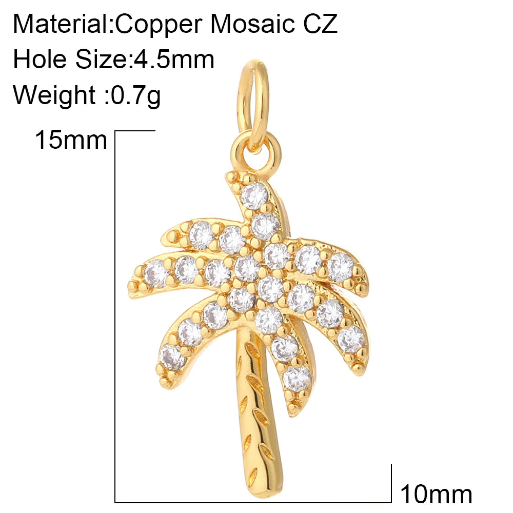 Cute Flower Butterfly Charms for Jewelry Making Supplies Animals Plants Gold Color Diy Earrings Necklace Bracelet High Quality