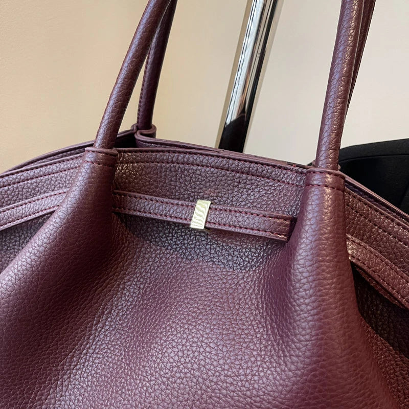 MOODS Lychee Pattern Underarm Shoulder Bags For Women Soft PU Leather Large Capacity Mini Tote Bag 2025 Luxury Designer Handbags