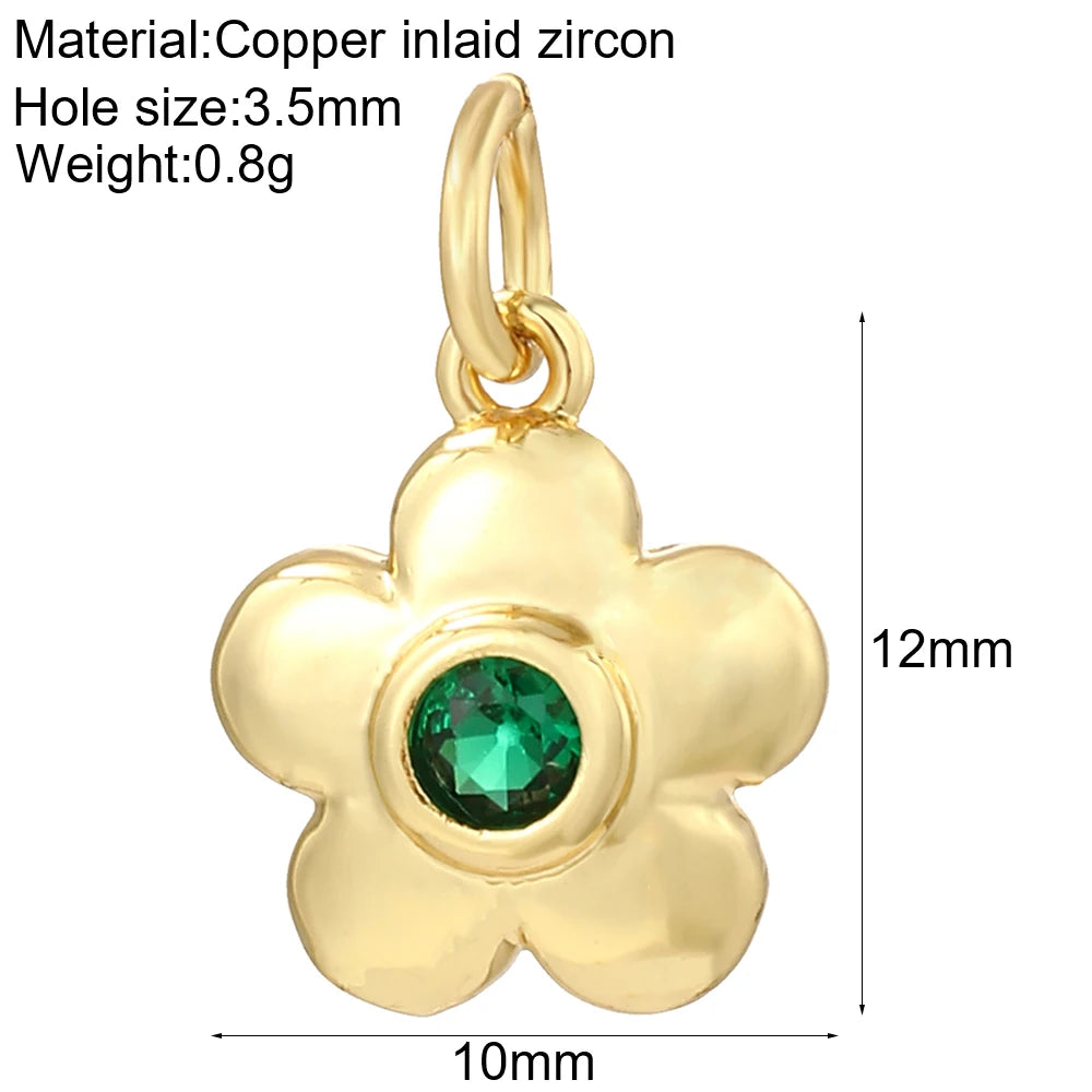Cute Flower Butterfly Charms for Jewelry Making Supplies Animals Plants Gold Color Diy Earrings Necklace Bracelet High Quality