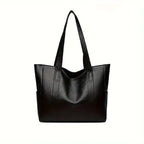 Women PU Leather Large Capacity Shoulder Bag Crossbody Hand Tote  Fashion Vintage Versatile Leather Bag Square Shape Handbag