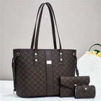 Casual Women Handbags for 2024 New Female Luxury Designer Shoulder Bags Large Capacity 3 Piece Set Ladies Crossbody Bag
