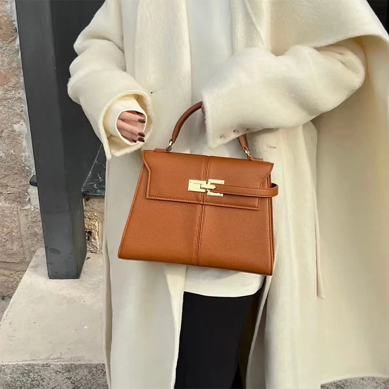Brand Luxury Women's Handbags Fashion 2025 Trapezoidal Design Handbags Versatile Crossbody Small Square Bag High-end Women's Bag