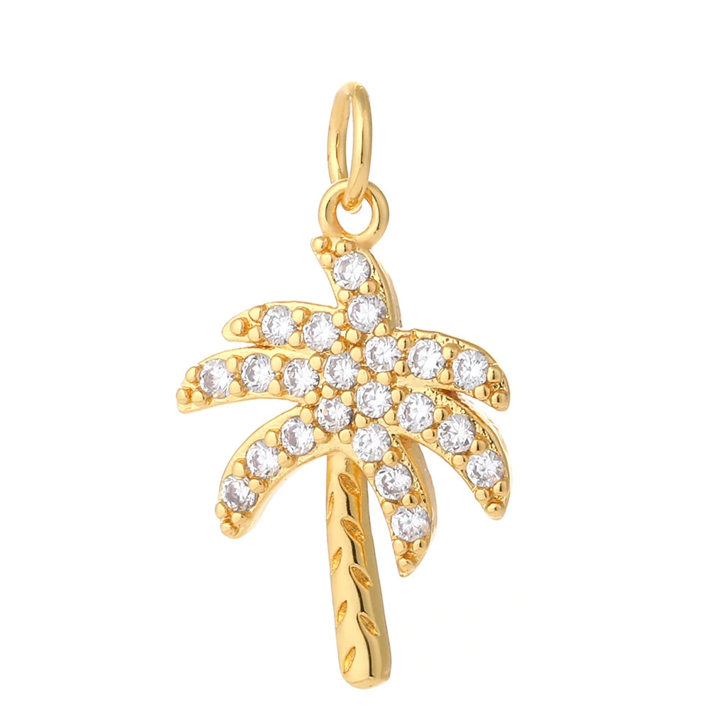 Cute Flower Butterfly Charms for Jewelry Making Supplies Animals Plants Gold Color Diy Earrings Necklace Bracelet High Quality