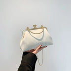 Fashion Rhinestone Bowknot Evening Bag Glitter Gold Silver Bow Chain Bag Clutch Bag for Women Female