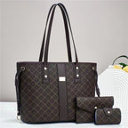 Casual Women Handbags for 2024 New Female Luxury Designer Shoulder Bags Large Capacity 3 Piece Set Ladies Crossbody Bag