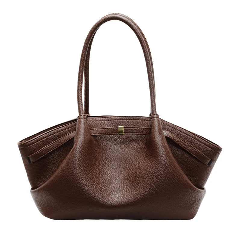 MOODS Lychee Pattern Underarm Shoulder Bags For Women Soft PU Leather Large Capacity Mini Tote Bag 2025 Luxury Designer Handbags