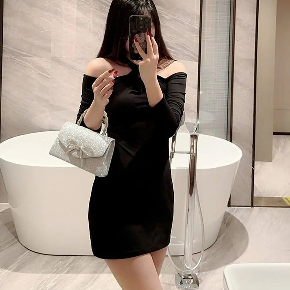 Fashion Rhinestone Bowknot Evening Bag Glitter Gold Silver Bow Chain Bag Clutch Bag for Women Female