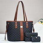 Casual Women Handbags for 2024 New Female Luxury Designer Shoulder Bags Large Capacity 3 Piece Set Ladies Crossbody Bag