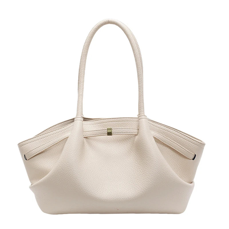 MOODS Lychee Pattern Underarm Shoulder Bags For Women Soft PU Leather Large Capacity Mini Tote Bag 2025 Luxury Designer Handbags